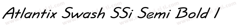 Atlantix Swash SSi Semi Bold Italic字体转换